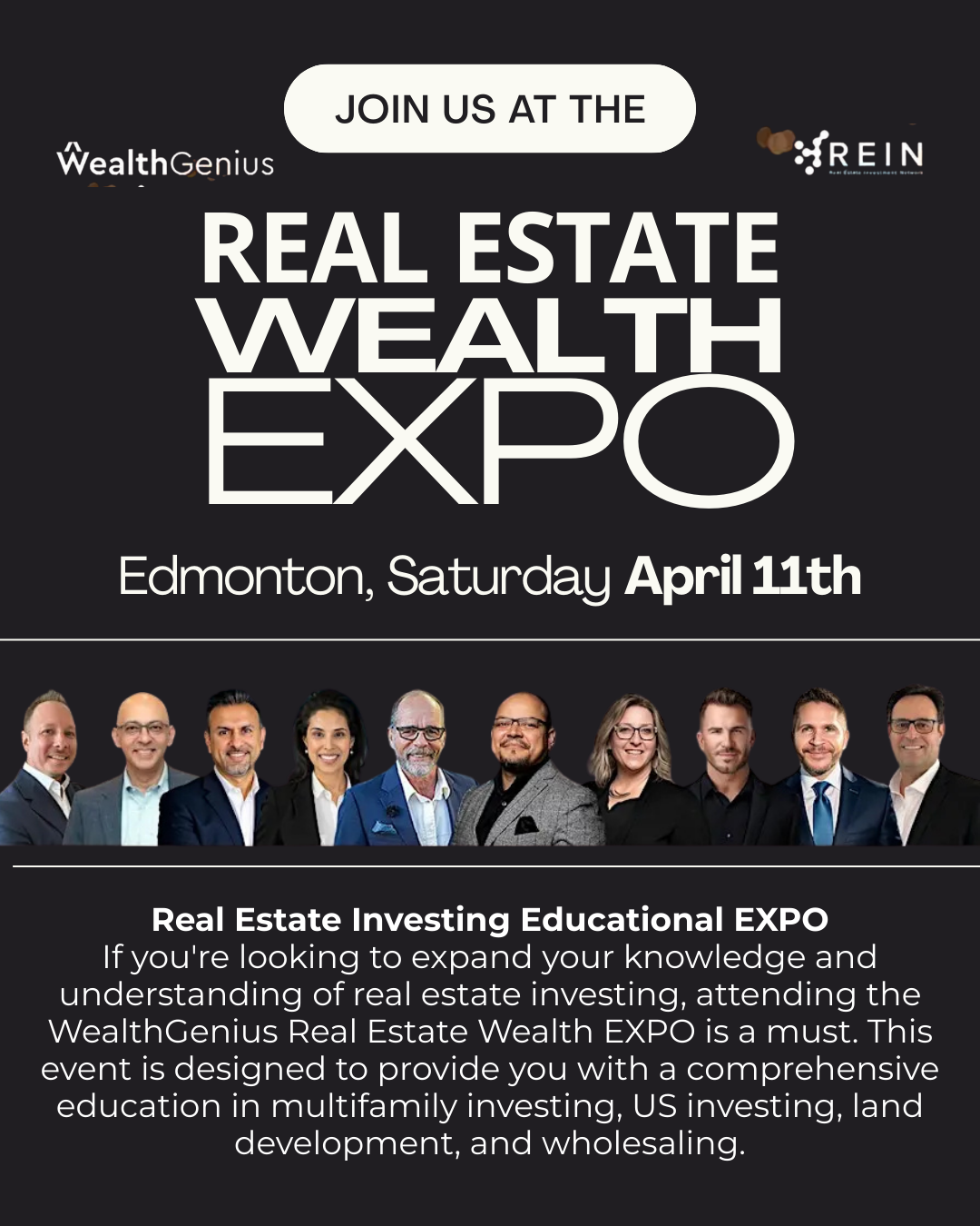 Real Estate Wealth EXPO edmonton, event for investors to learn and grow!