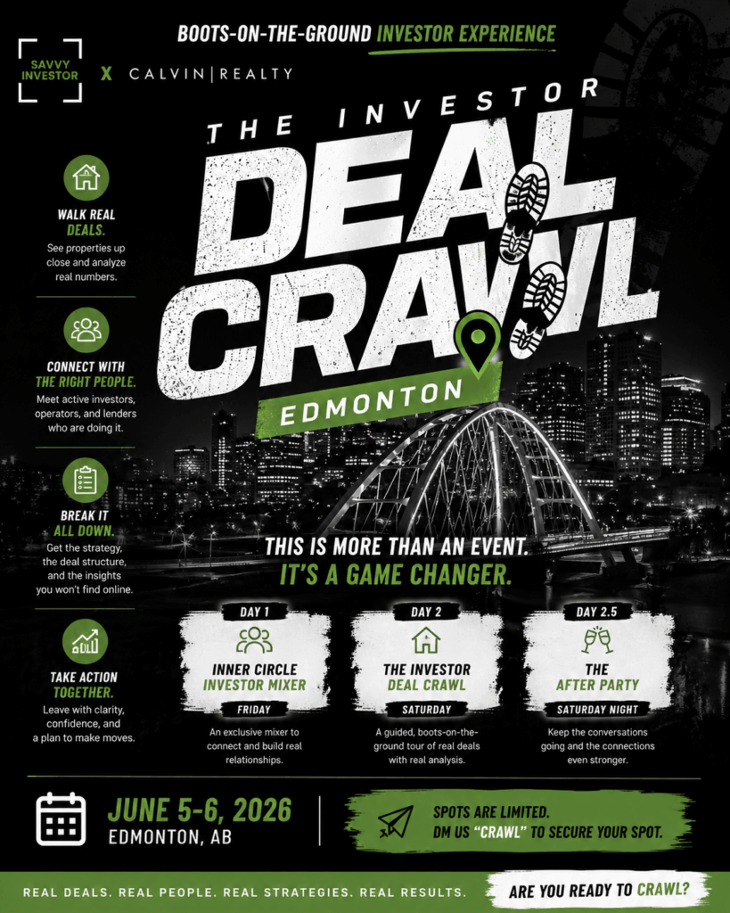 edmonton real estate investing event called the deal crawl is launching
