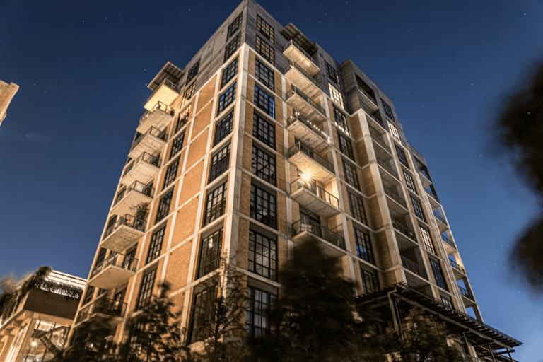 Modern condo building in downtown Edmonton, the kind of property to research when buying a condo in Edmonton