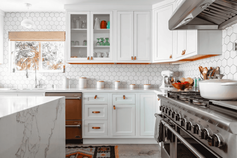 Renovated kitchen in an Edmonton home staged to add value before selling