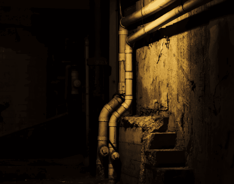 Basement floor drain in an Edmonton home, the common entry point for a sewer backup