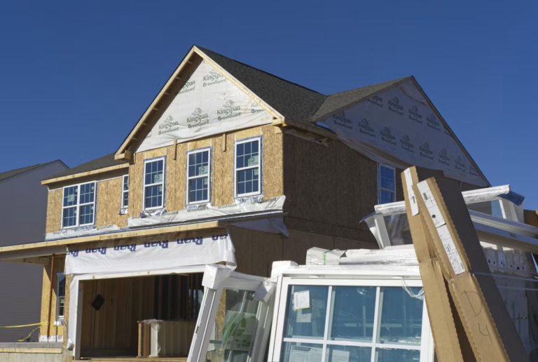 A brand-new build beside a mature resale home, weighing new vs resale homes in Edmonton